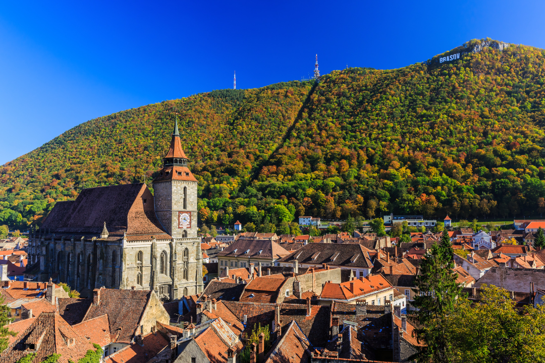 Brașov city background